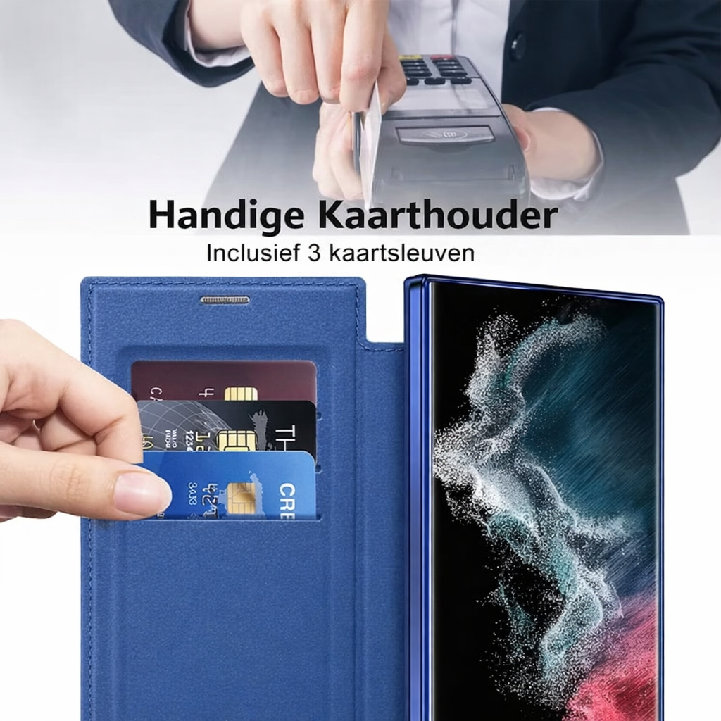 Luxe 360° Beschermende Telefoonhoes met Pasjeshouder & Standaard